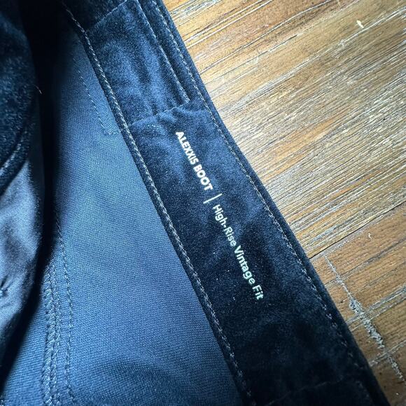 AG JEANS ALEXXIS BOOT WOMEN’S‎ 31 BLACK VELVET HIGH RISE BOOTCUT NWT - Picture 6 of 9